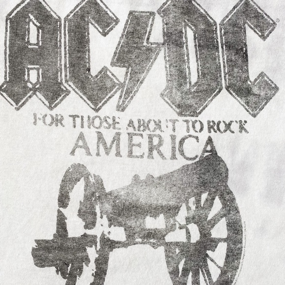 AC/DC Distressed βFor Those About to Rockβ Crop - Picture 2 of 2